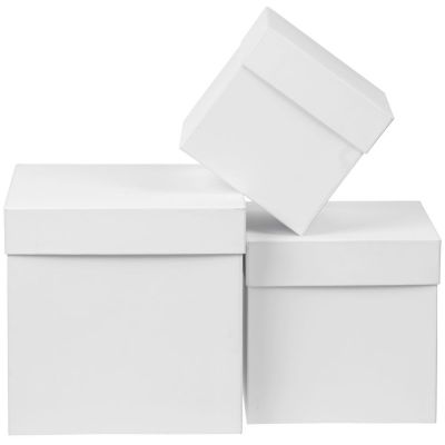 Коробка Cube, L, белая-3