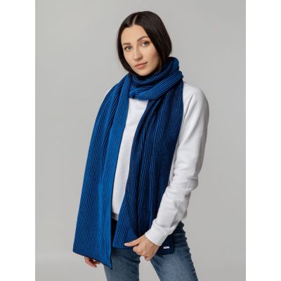 Шарф Nobilis, темно-синий с синим-5
