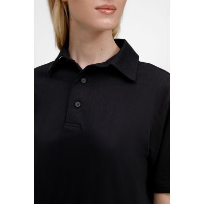 Рубашка поло унисекс Senti, черная-7