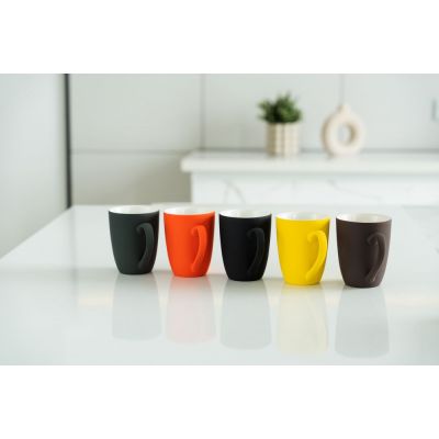 Кружка Good Morning с покрытием софт-тач, ver.2, оранжевая-3