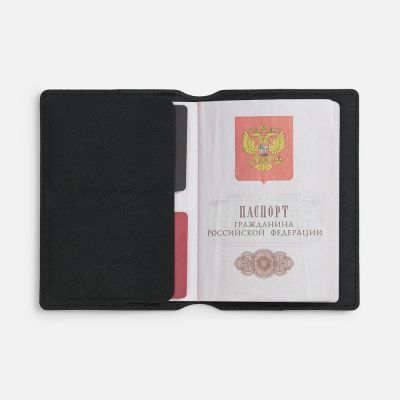 Обложка для паспорта Detalli, черная-4