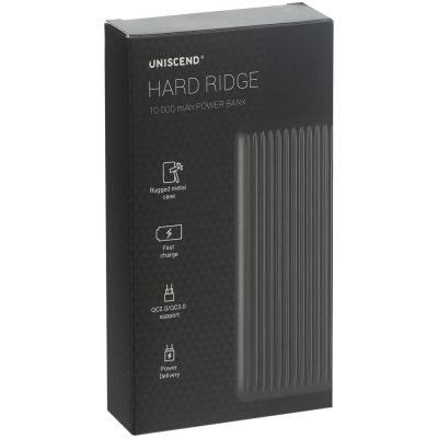 Металлический аккумулятор Hard Ridge, 10000 мАч, серый-6