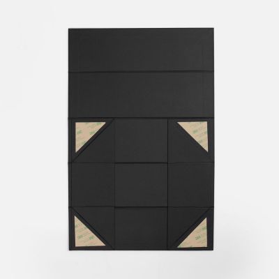 Коробка складная под бутылку Color Jacket Fold, черная-3