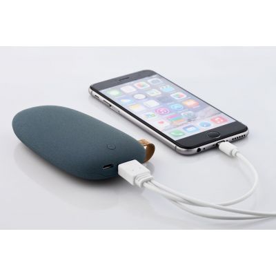 Внешний аккумулятор Pebble 5200, серо-синий-1
