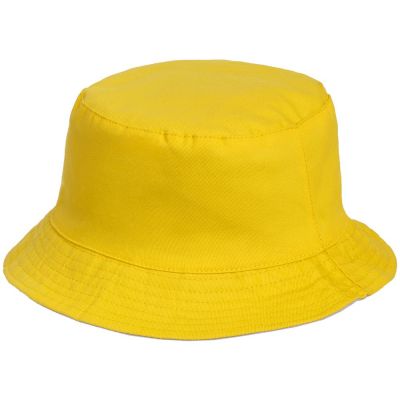 Панама Summer двусторонняя, желтая с серым-1