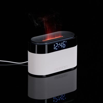 Увлажнитель-ароматизатор с часами и подсветкой ClockWave, белый-0