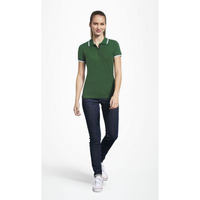 Рубашка поло женская Practice Women 270, белая с темно-синим-3