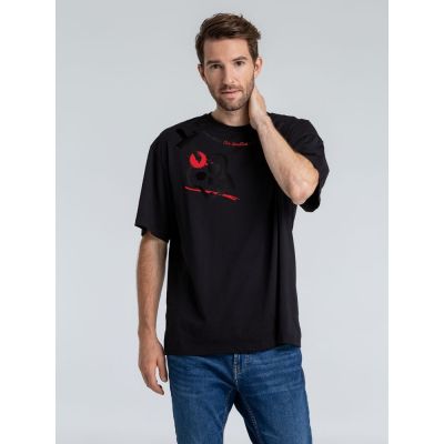 Футболка оверсайз с термонаклейками Game Over, черная-7