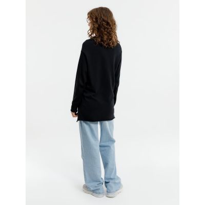 Лонгслив унисекс Siluetti Fuori, черный-5