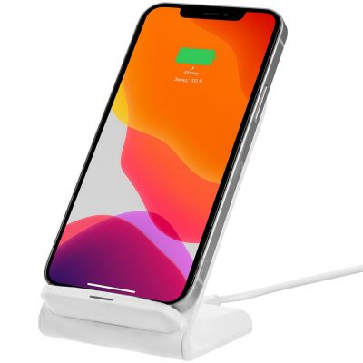 Беспроводное зарядное устройство с быстрой зарядкой Overtop, белое-0