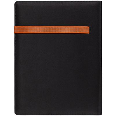 Папка с блокнотом Torga, черная с оранжевым-2