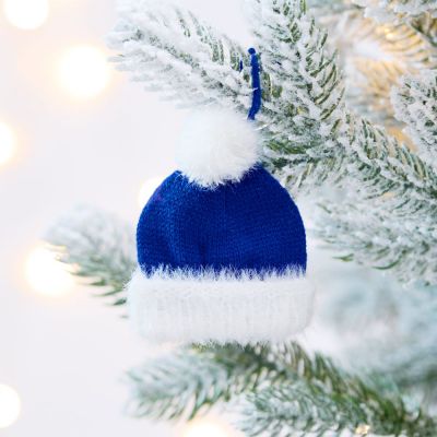 Подвеска на елку «Вьюжка», шапочка, синяя-2