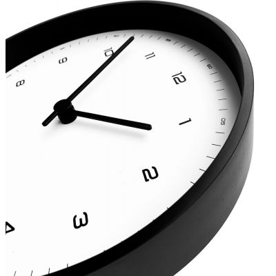 Часы настенные Flash, белые с черным-3