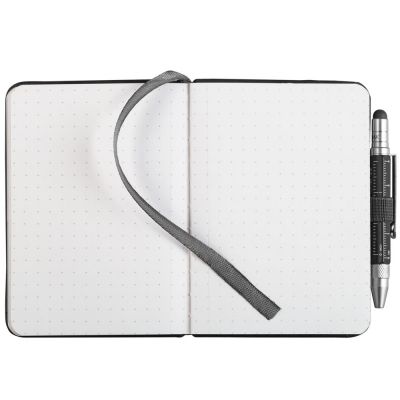 Блокнот Lilipad с ручкой Liliput, черный-3