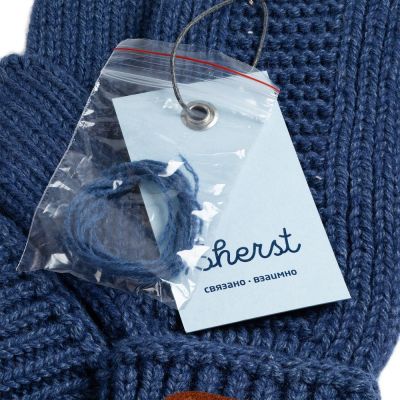 Варежки Brugge, синий меланж-5