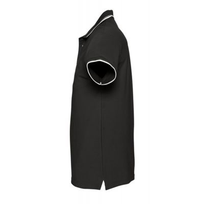 Рубашка поло мужская с контрастной отделкой Practice 270 черная-2