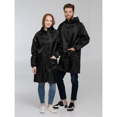 Дождевик с карманами «Плащ, плащ», черный-4