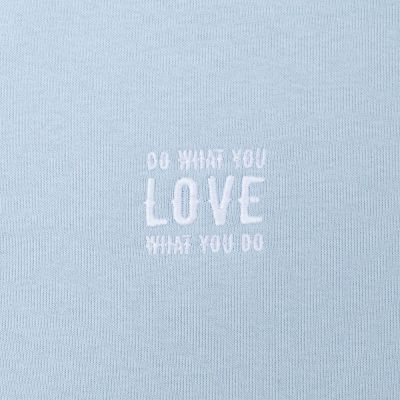 Худи с вышивкой женское Do Love, серо-голубое-2