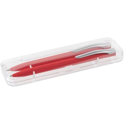 Набор Pin Soft Touch: ручка и карандаш, красный-2