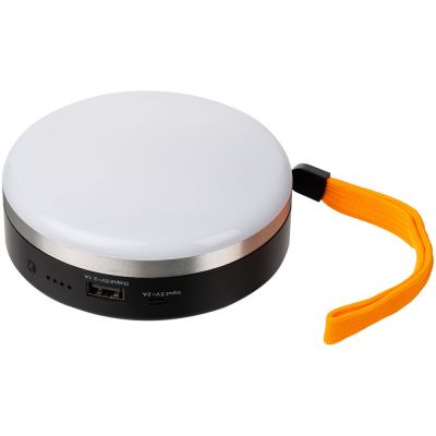 Фонарь с функцией аккумулятора Obero, белый с черным-0