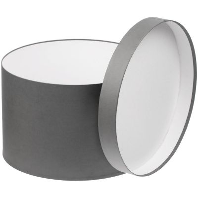 Коробка круглая Hatte, серая, уценка-1