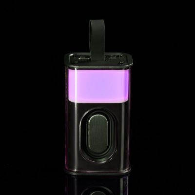 Bluetooth-колонка с подсветкой Groove, серая-8