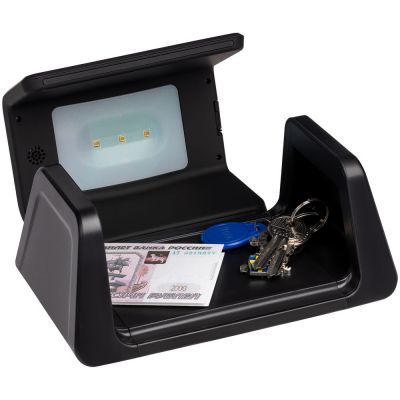 Настольный стерилизатор с беспроводной зарядкой и часами UV Depot, черный-3