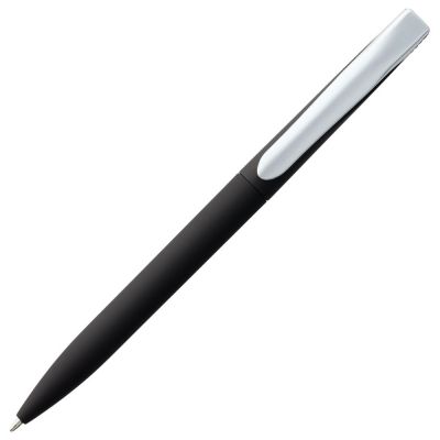 Ручка шариковая Pin Soft Touch, черная-1