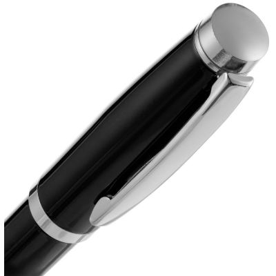 Ручка шариковая Letra Chrome, глянцевая, черная-3