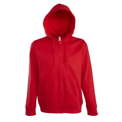 Толстовка мужская на молнии с капюшоном Seven Men, красная-0