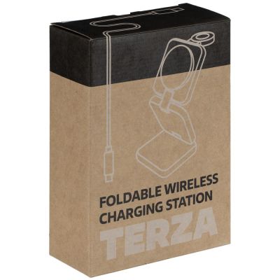 Складная станция беспроводной зарядки Terza, серебристая-10