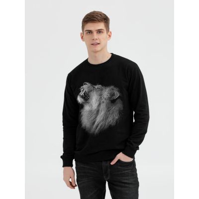 Толстовка Like a Lion, черная-0