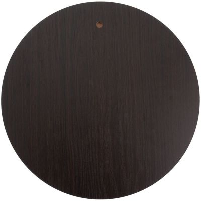Плакетка Plaque, круглая, венге с серебристой пластиной-2