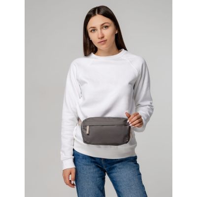 Поясная сумка Sensa, серая с бежевым-5