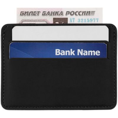 Чехол для карточек Shall Simple, черный-4