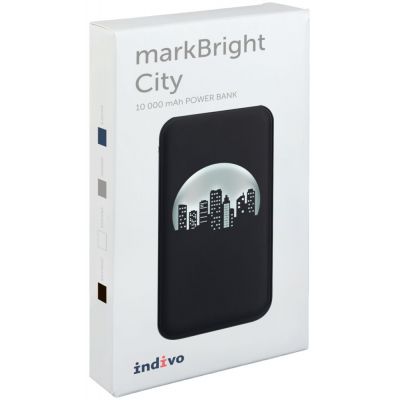 Аккумулятор с подсветкой markBright City, 10000 мАч, серый-5
