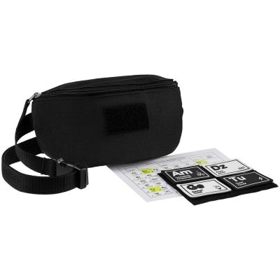 Поясная сумка с патчами «Химия состояний», черная-3