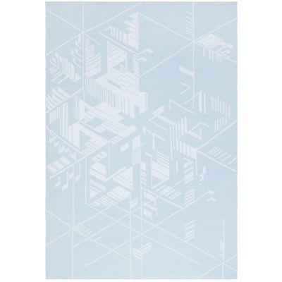 Плед Winterflake, бело-голубой с люрексом-1