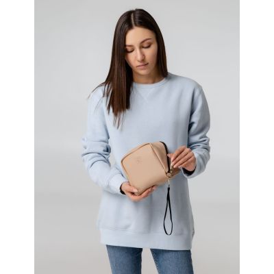 Дорожная косметичка Cubo, бежевая с логотипом-8