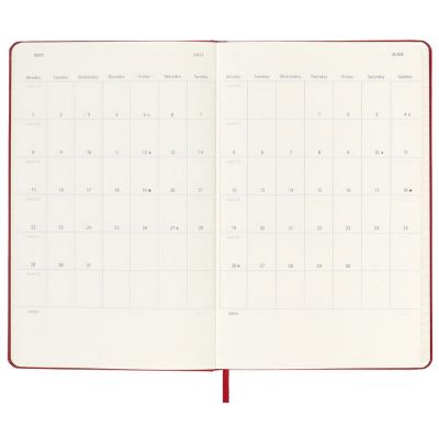 Еженедельник Moleskine Classic Large, датированный, красный-2