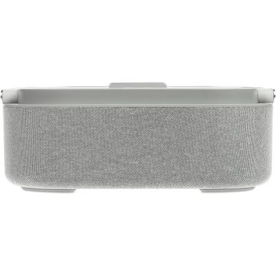 Колонка с часами и беспроводной зарядкой Veske ver.2, серая-3