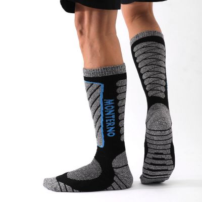 Термоноски мужские высокие Monterno Sport, черные с серым-4