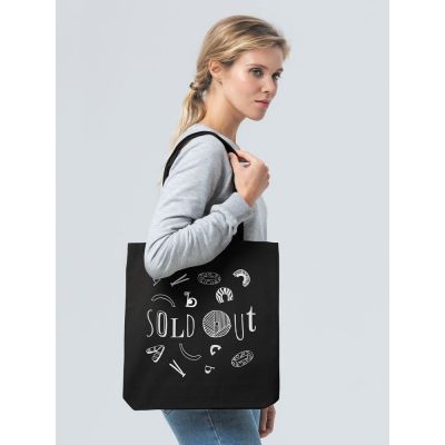 Холщовая сумка Sold Out, черная-5