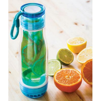 Бутылка для воды Zoku, голубая-5