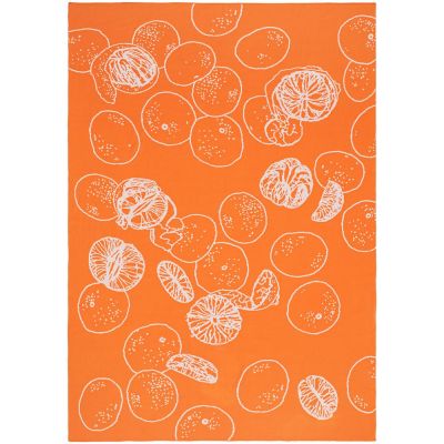 Плед Citrion, оранжево-белый-2