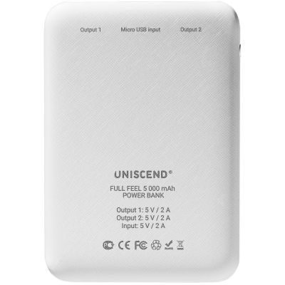 Внешний аккумулятор Uniscend Full Feel 5000 мАч, белый-2