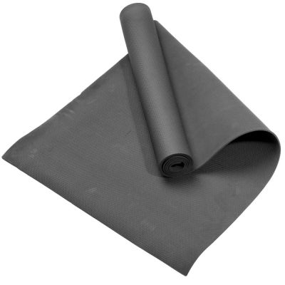 Коврик для йоги и фитнеса с лентой Anga, графит, уценка-1