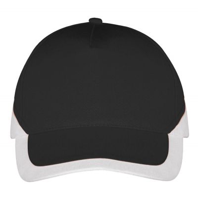 Бейсболка Booster, черная с белым-1