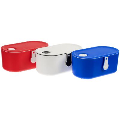 Ланчбокс Lunch Break, красный с белым-5