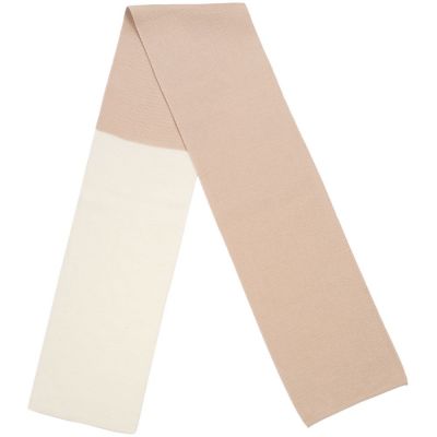 Шарф Real Talk Duo, молочный с бежевым-3
